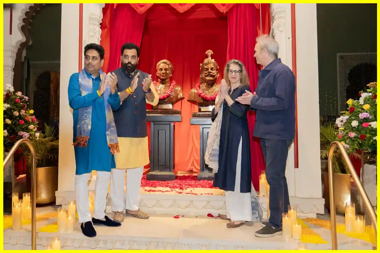 উদয়পুরে মহারানা ভীম সিংহ ও কর্নেল জেমস টডের মূর্তি উন্মোচন