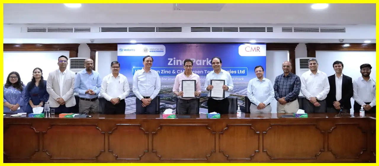 হিন্দুস্তান জিঙ্ক ও সিএমআর গ্রিন টেকনোলজির অংশীদারিত্বে জিঙ্ক পার্কে নতুন উদ্যোগ