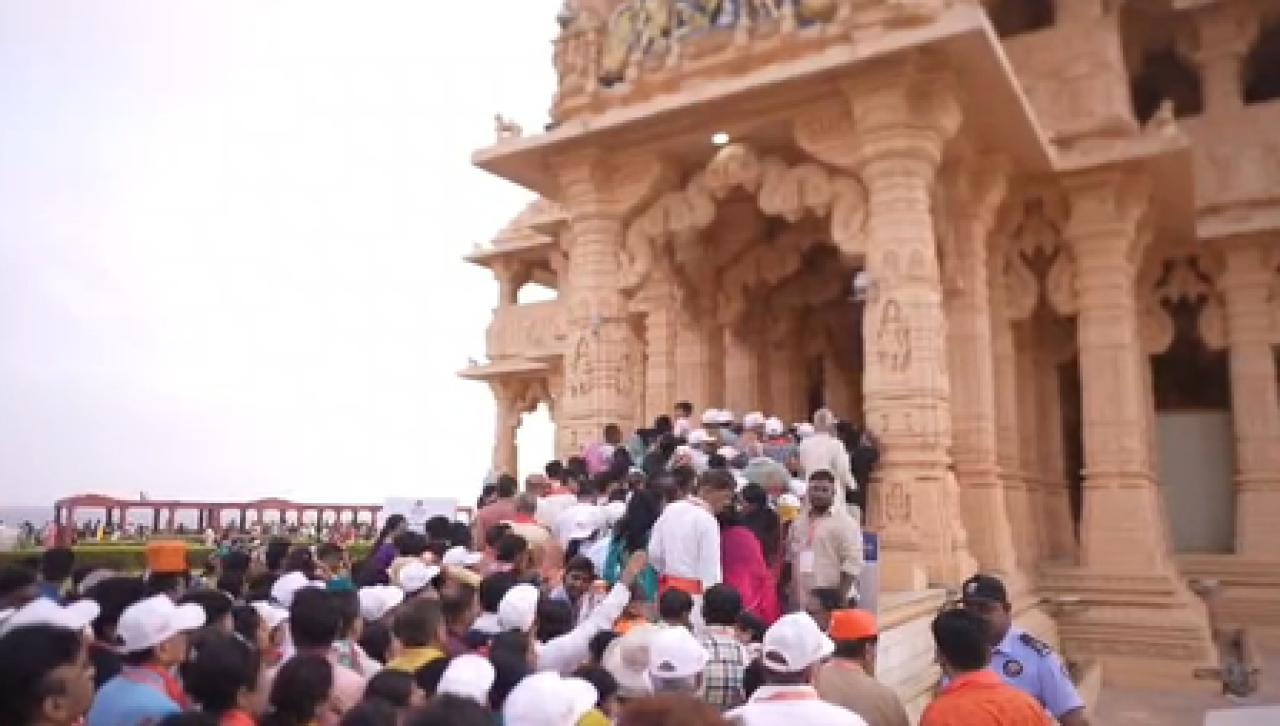 सोमनाथ मंदिर में अमृत पर्व पर श्रद्धालुओं की भारी भीड़