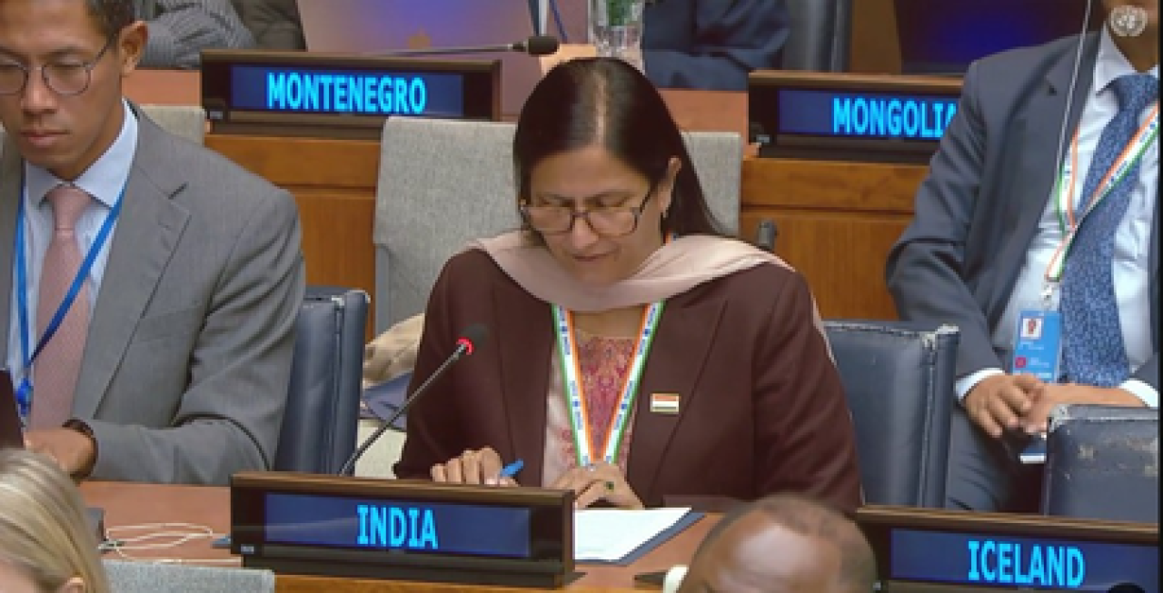 ভারতীয় সংসদ সদস্য কমলজিৎ সহারাওয়াতের বক্তব্যে ইউএনজিএ-তে অস্ত্র নিয়ন্ত্রণের গুরুত্ব